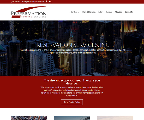 Preservation Website Design
