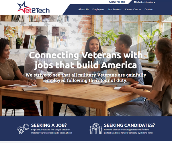Vet2Tech Website Design