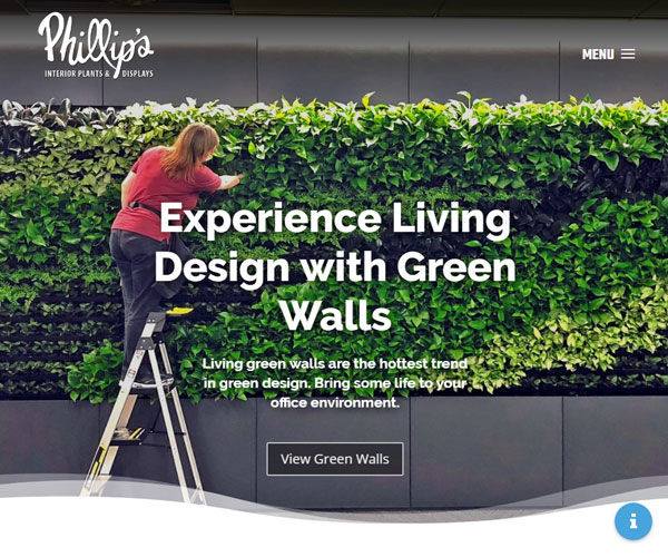 Phillips Interior Flowers Website Design