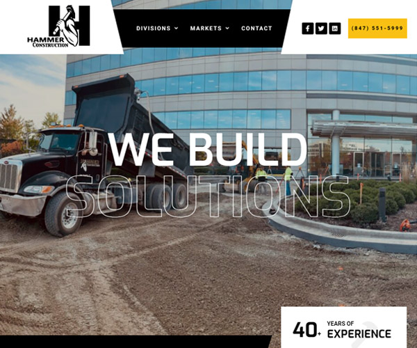 Hammer Construction Website Design